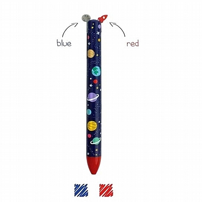 Στυλό δύο χρωμάτων Διάστημα - Μπλε & Κόκκινο - Legami