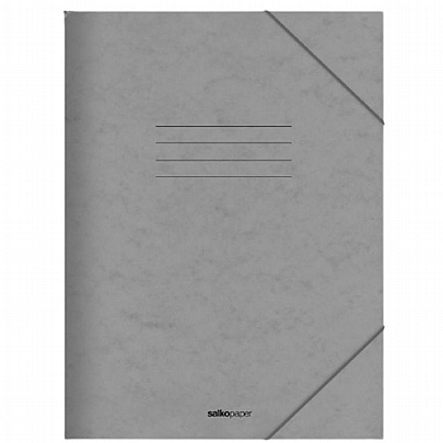 Χάρτινος φάκελος με λάστιχο - Γκρι (25x35) - Salkopaper