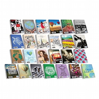 Μπλοκ σημειώσεων ριγέ σπιράλ Fancy 11x15 (60Φ.) - Skag Μπλοκ σημειώσεων ριγέ σπιράλ Fancy 11x15 (60Φ.) - Skag