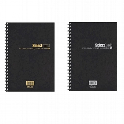 Τετράδιο σπιράλ Β5 - 3 θέματα SelectBook Black (90Φ.) - Salkopaper