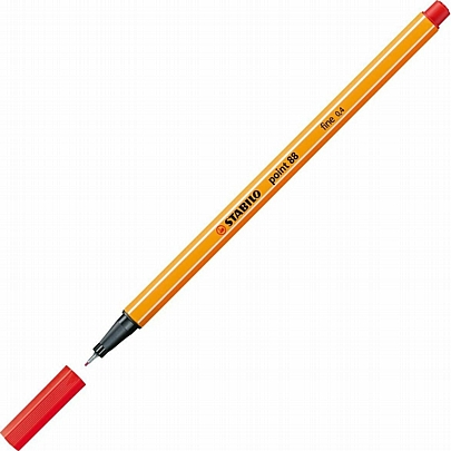 Στυλό μαρκαδοράκι - Red (0.4mm) - Stabilo Point 88