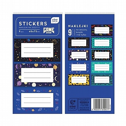 Αυτοκόλλητες ετικέτες - Game Over (9τμχ.) - InterDruk Αυτοκόλλητες ετικέτες - Game Over (9τμχ.) - InterDruk