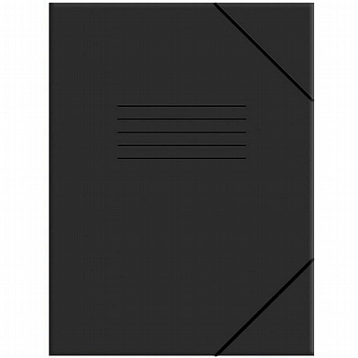 Χάρτινος φάκελος με λάστιχο - Μαύρος (25x35) - A&G