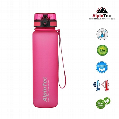 Παγούρι πλαστικό - Pink (1000ml) - AlpinPro
