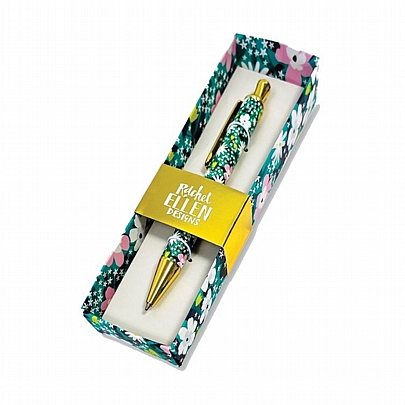 Στυλό πολυτελείας Teal & Pink Floral - Μαύρο - Rachel Ellen Στυλό πολυτελείας Teal & Pink Floral - Μαύρο - Rachel Ellen