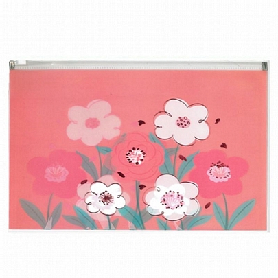 Φάκελος με Zip - Φλαμίνγκο με μεταλλιζέ λεπτομέρειες (Α4) - Notes