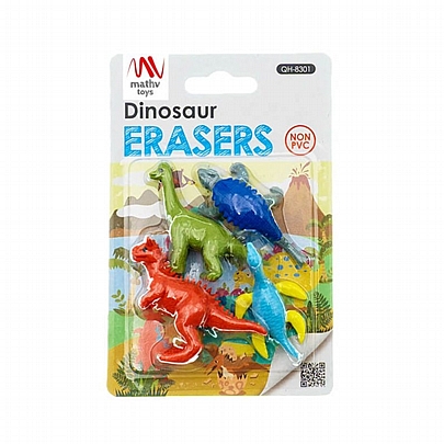 Σετ σβήστρες - Δεινόσαυροι (4τμχ.) - Qihao Σετ σβήστρες - Δεινόσαυροι (4τμχ.) - Qihao