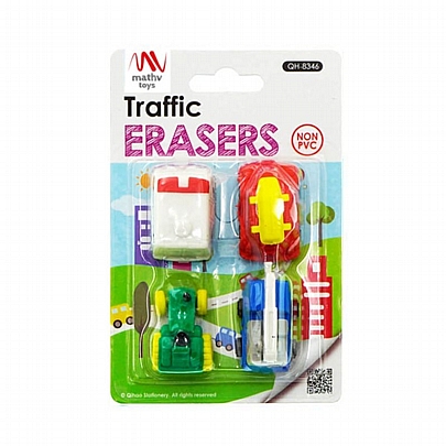 Σετ σβήστρες - Αυτοκίνητα (4τμχ.) - Qihao Σετ σβήστρες - Αυτοκίνητα (4τμχ.) - Qihao