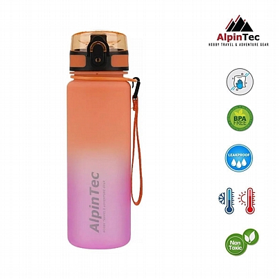 Παγούρι πλαστικό - Orange & Purple (500ml) - AlpinPro