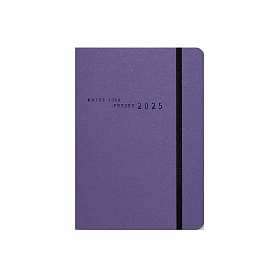 Ημερήσιο Ημερολόγιο με λάστιχο Eco Elastic 2025 - Violet (12x17) - AdBook