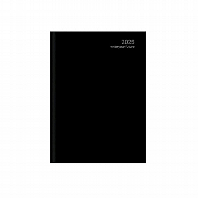 Ημερήσιο Ημερολόγιο Simple Velvet Edition 2025 - Black (12x17) - AdBook