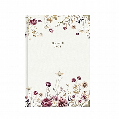 Ημερήσιο Ημερολόγιο Grace 2025 - Autumn Flowers (14x21) - AdBook