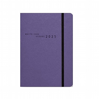 Ημερήσιο Ημερολόγιο με λάστιχο Eco Elastic 2025 - Violet (9x13) - AdBook