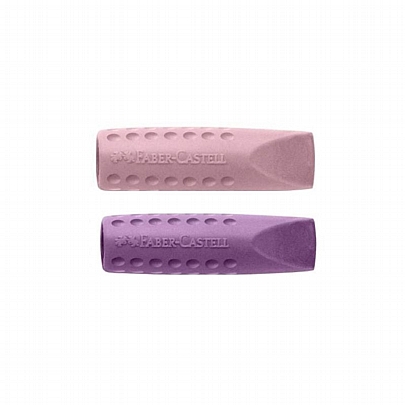 Σετ σβήστρες για μολύβι - Ροζ & Μοβ (2τμχ.) - Faber-Castell Grip Eraser Cap