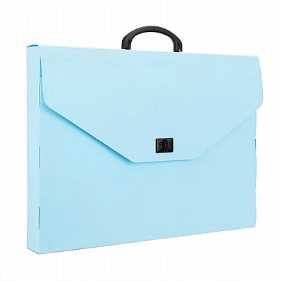 Τσάντα σχεδίου με κούμπωμα PP - Premium Γαλάζιο (28x38x5) - A&G