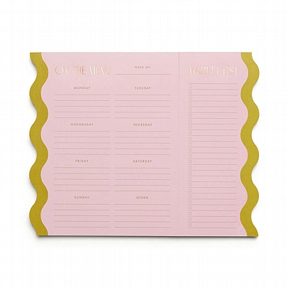 Μαγνητικό σημειωματάριο Meal Planner & Market List - Pink & Chartreuse (20.5x24.5) - Designworks Ink