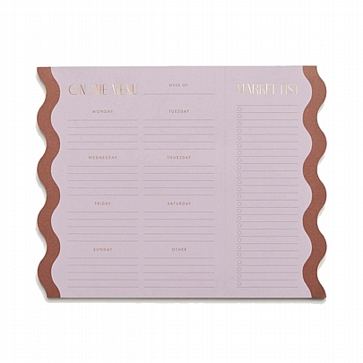 Μαγνητικό σημειωματάριο Meal Planner & Market List - Lilac & Nutmeg (20.5x24.5) - Designworks Ink