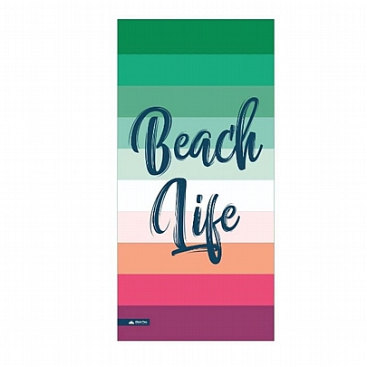 Πετσέτα θαλάσσης με θήκη DryFast - Beach Life (80x160εκ.) - AlpinTec
