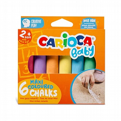 Κιμωλίες Maxi 6 χρωμάτων - Carioca Baby