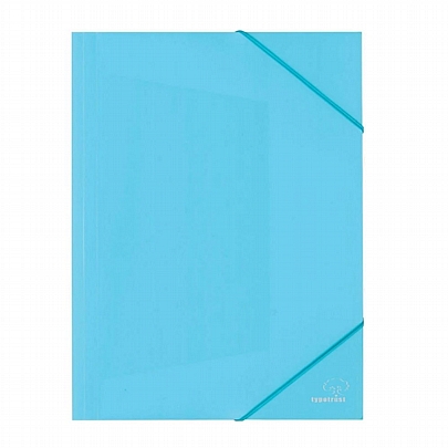 Πλαστικός φάκελος με λάστιχο - Pastel Μπλε (25x35) - Typotrust