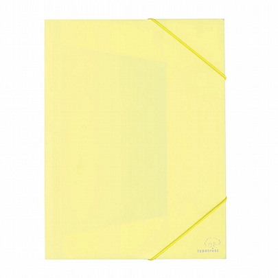 Πλαστικός φάκελος με λάστιχο - Pastel Κίτρινο (25x35) - Typotrust