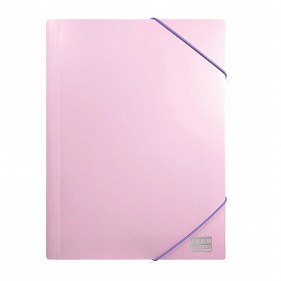 Πλαστικός φάκελος με λάστιχο - Pastel Ροζ & Μοβ (25x35) - Typotrust