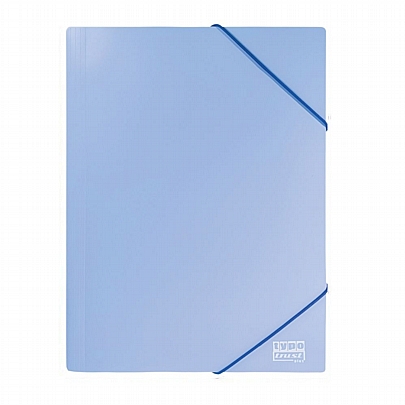 Πλαστικός φάκελος με λάστιχο - Pastel Γαλάζιο & Μπλε (25x35) - Typotrust