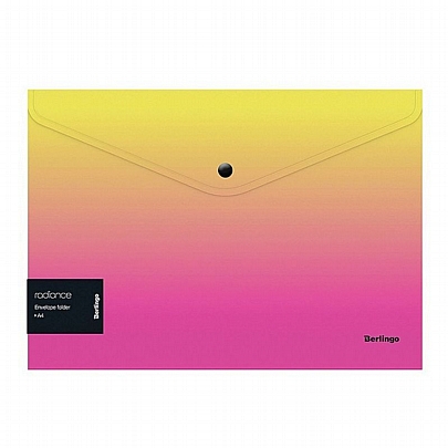 Φάκελος με κουμπί - Κίτρινο & Ροζ (Α4) - Berlingo
