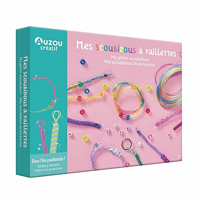 My Artistic Kit: Κατασκευή βραχιολιών,Scoubidous με Glitter - Auzou
