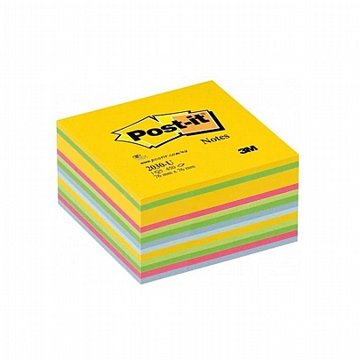 Αυτοκόλλητα Post it κύβος - 450 πολύχρωμα χαρτάκια (7.6x7.6) - 3Μ Post it