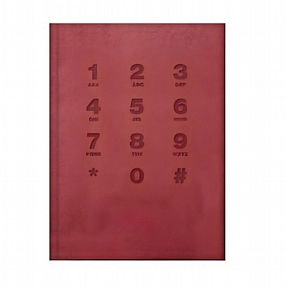 Τηλεφωνικό Ευρετήριο με Ανάγλυφο Εξώφυλλο - Red (17x24) - The Writing Fields