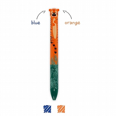 Στυλό δύο χρωμάτων Τίγρης - Μπλε & Πορτοκαλί - Legami