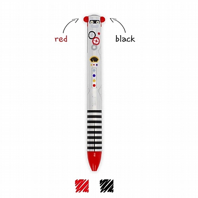 Στυλό δύο χρωμάτων Ρομπότ - Κόκκινο & Μαύρο - Legami