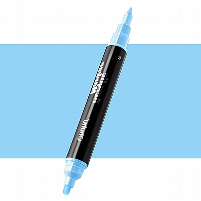 Ακρυλικός μαρκαδόρος διπλής μύτης - Light Blue (0.7-2mm & 1.7-3mm) - Ohuhu Arcrylic