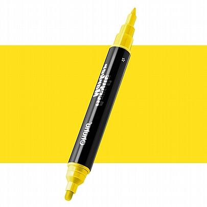 Ακρυλικός μαρκαδόρος διπλής μύτης - Lemon Yellow (0.7-2mm & 1.7-3mm) - Ohuhu Arcrylic