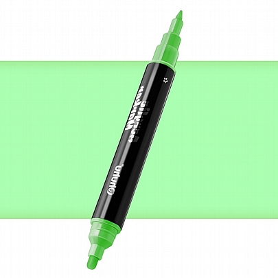 Ακρυλικός μαρκαδόρος διπλής μύτης - Neon Green (0.7-2mm & 1.7-3mm) - Ohuhu Arcrylic