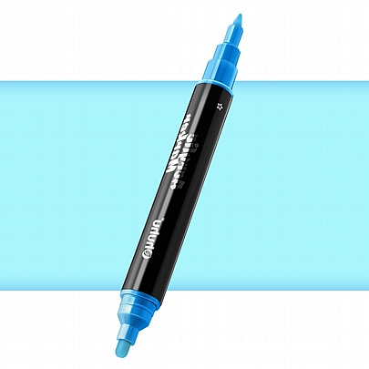 Ακρυλικός μαρκαδόρος διπλής μύτης - Neon Blue (0.7-2mm & 1.7-3mm) - Ohuhu Arcrylic