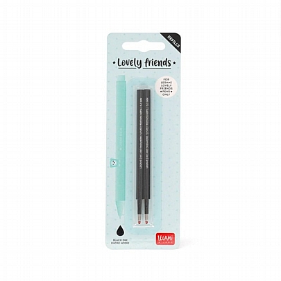 Ανταλλακτικά για Gel στυλό - Μαύρο (0.5mm/2τμχ.) - Legami