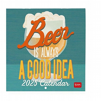 Μηνιαίο Ημερολόγιο Τοίχου 2025 - Beer is always a good idea (18x18) - Legami