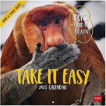 Μηνιαίο Ημερολόγιο Τοίχου 2025 - Take it easy (30x29) - Legami