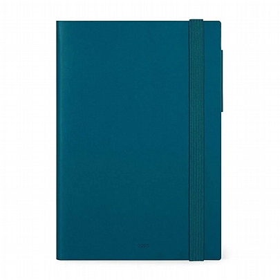 Ημερήσιο Ημερολόγιο με λάστιχο 2025 - Teal Blue (17x24) - Legami