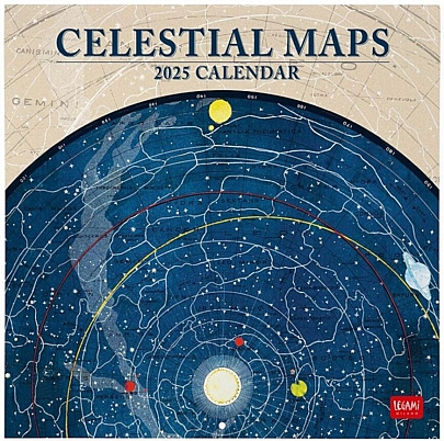 Μηνιαίο Ημερολόγιο Τοίχου 2025 - Celestial Maps (30x29) - Legami