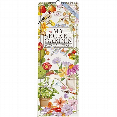 Μηνιαίο Ημερολόγιο Τοίχου 2025 - My Secret Garden (16x49) - Legami