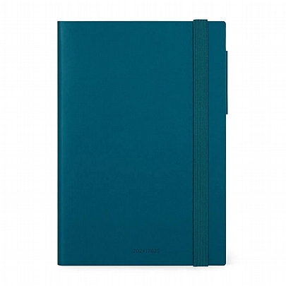 Εβδομαδιαίο Ημερολόγιο με λάστιχο 2025 - Teal Blue (12x18) - Legami