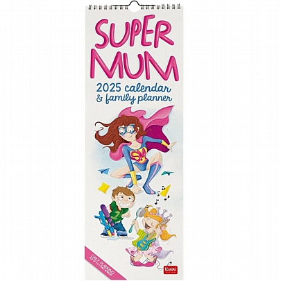 Μηνιαίο Ημερολόγιο Τοίχου 2025 - Super Mum (16x49) - Legami