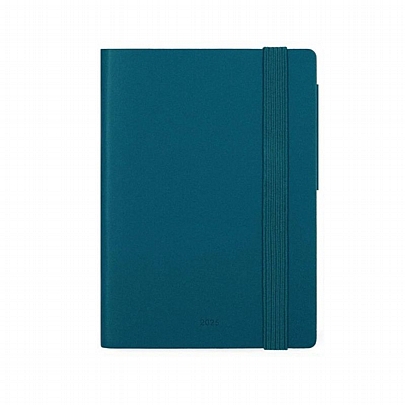 Ημερήσιο Ημερολόγιο με λάστιχο 2025 - Teal Blue (9.5x13.5) - Legami