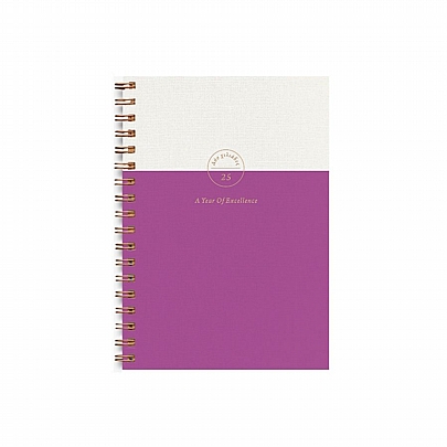 Ημερήσιο Ημερολόγιο Spiral Bronze 2025 - Purple (12x17) - AdBook