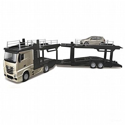 Transporter Car 1/43: Actros White w/ Polo GTI - Bburag