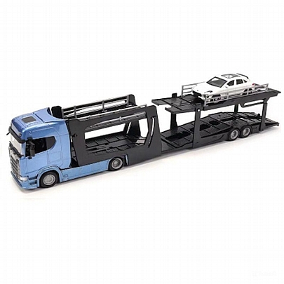 Transporter Car 1/43: Scania 770 S w/ Porsche Ma - Bburago