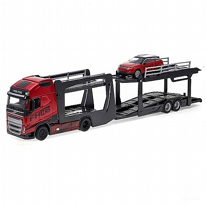 Transporter Car 1/43: Volvo FH 16 w/ Land Rover LRX - Bburago